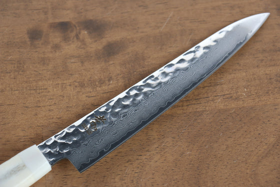 Sakai Takayuki VG10 33 Layer Damascus Petty-Utility 150mm Cow Bone Handle with Sheath - Japanny - Best Japanese Knife