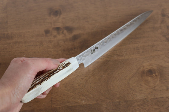 Sakai Takayuki VG10 33 Layer Damascus Petty-Utility 150mm Cow Bone Handle with Sheath - Japanny - Best Japanese Knife