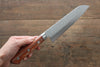 Takamura Knives Chromax Steel Hammered Santoku 170mm with Brown Pakka wood Handle - Japanny - Best Japanese Knife