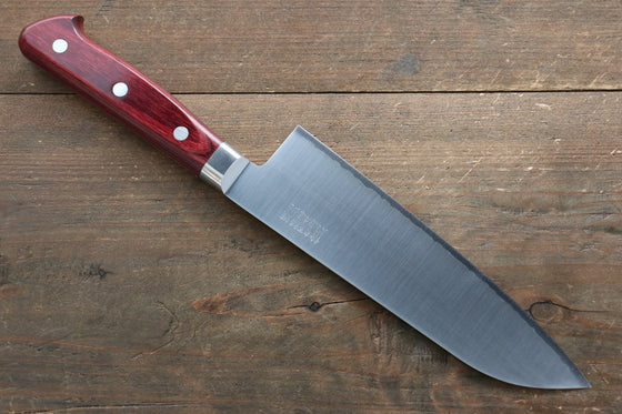 Takamura Knives SG2 Santoku 170mm with Red Pakka wood Handle - Japanny - Best Japanese Knife