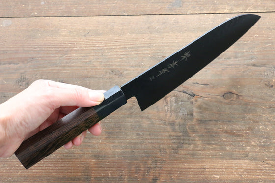 Sakai Takayuki Kurokage VG10 Hammered Teflon Coating Santoku 170mm Wenge Handle - Japanny - Best Japanese Knife