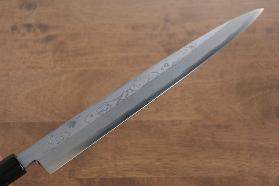 Kikuzuki Blue Steel No.1 Damascus Yanagiba 300mm Magnolia Handle - Japanny - Best Japanese Knife