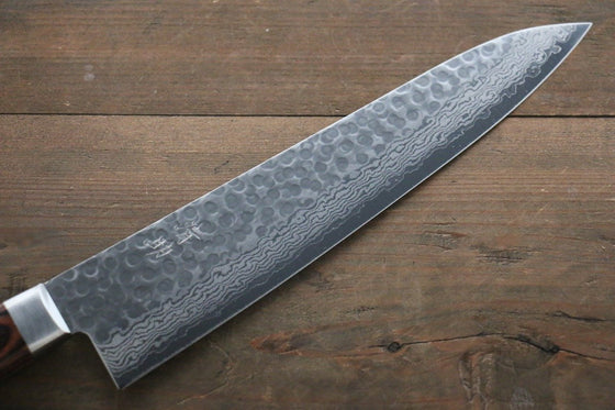 Seisuke VG10 17 Layer Damascus Gyuto 240mm Mahogany Handle - Japanny - Best Japanese Knife
