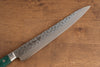 Sakai Takayuki VG10 17 Layer Damascus Sujihiki 240mm Green Pakka wood Handle - Japanny - Best Japanese Knife