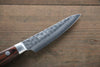 Seisuke VG10 17 Layer Damascus Petty-Utility 80mm Mahogany Handle - Japanny - Best Japanese Knife