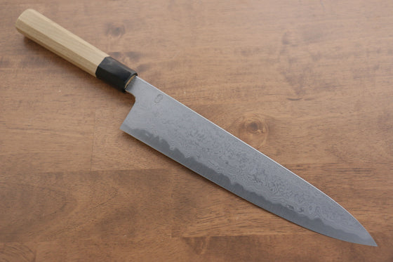 Kikuzuki Blue Steel No.1 Damascus Gyuto 270mm Magnolia Handle - Japanny - Best Japanese Knife