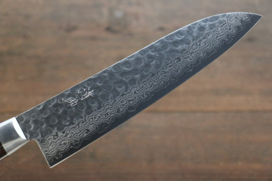 Seisuke VG10 17 Layer Damascus Santoku 180mm Mahogany Handle - Japanny - Best Japanese Knife