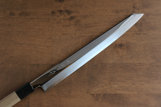Sakai Kikumori VG10 Mirrored Finish Kiritsuke Yanagiba 300mm Magnolia Handle - Japanny - Best Japanese Knife