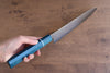 Seisuke VG5 Nashiji Black Dye Gyuto 210mm with Blue Micarta Handle - Japanny - Best Japanese Knife
