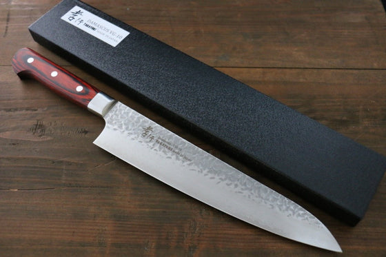 Sakai Takayuki VG10 33 Layer Damascus Gyuto 240mm Mahogany Pakka wood Handle - Japanny - Best Japanese Knife