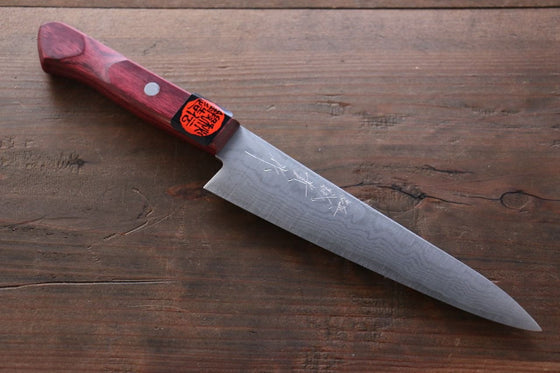 Shigeki Tanaka VG10 17 Layer Damascus Hand Forged Japanese Chef's Petty Knife 150mm - Japanny - Best Japanese Knife