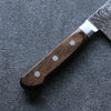 Seisuke Nami AUS10 Mirrored Finish Damascus Nakiri  165mm Brown Pakka wood Handle - Japanny - Best Japanese Knife