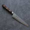 Seisuke VG10 33 Layer Damascus Petty-Utility 135mm Brown Pakka wood Handle - Japanny - Best Japanese Knife