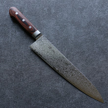  Seisuke Mokusei ZA-18 Mirrored Finish Damascus Gyuto 240mm Brown Pakka wood Handle - Japanny - Best Japanese Knife