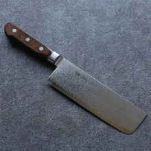  Seisuke VG10 33 Layer Damascus Nakiri  165mm Brown Pakka wood Handle - Japanny - Best Japanese Knife