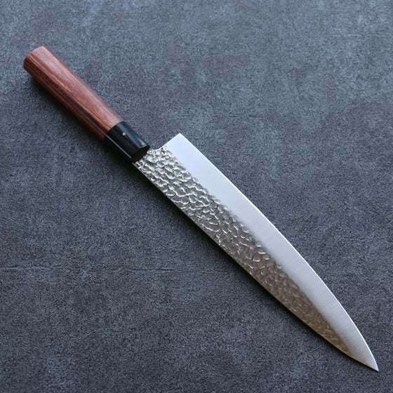 Kanetsune DSR-1K6 Hammered Gyuto  240mm Red Pakka wood Handle - Japanny - Best Japanese Knife