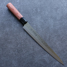  Kanetsune DSR-1K6 Hammered Sujihiki Japanese Knife 240mm Red Pakka wood Handle - Japanny - Best Japanese Knife