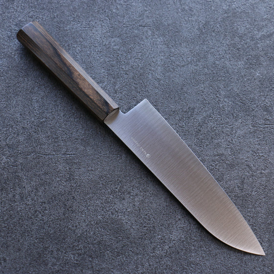 Kanetsune Ichizu VG10 Santoku 180mm Brown Pakka wood Handle - Japanny - Best Japanese Knife