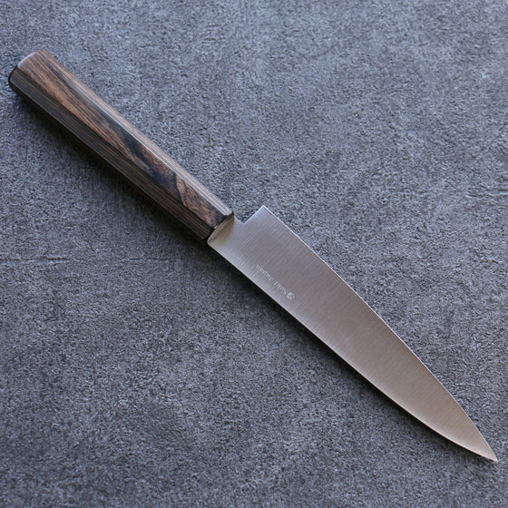 Kanetsune Ichizu VG10 Petty-Utility 135mm Brown Pakka wood Handle - Japanny - Best Japanese Knife