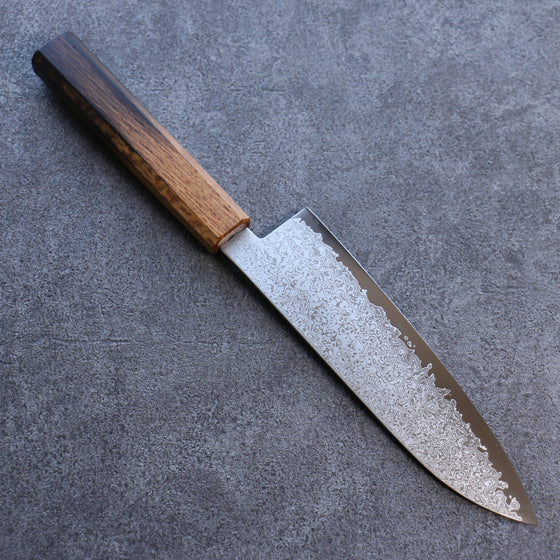 Seisuke VG10 Damascus Santoku  180mm Burnt Oak Handle - Japanny - Best Japanese Knife