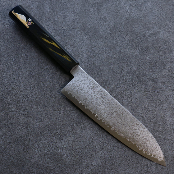 Seisuke VG10 Damascus Santoku  180mm Fuji Lacquered Handle - Japanny - Best Japanese Knife