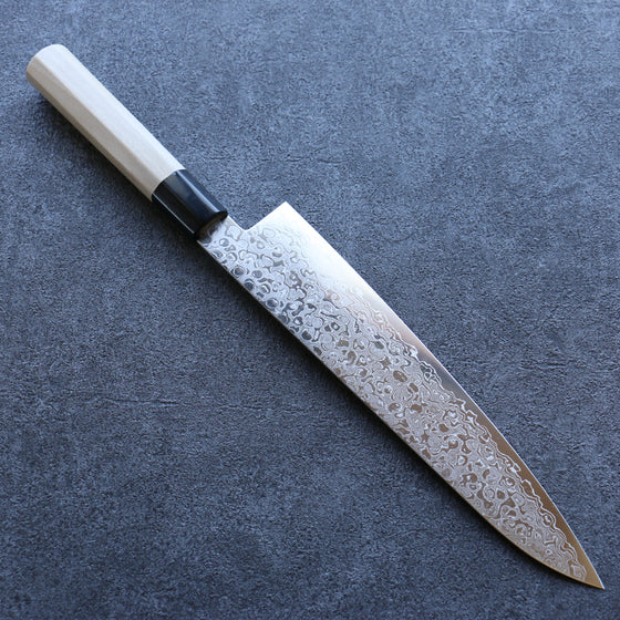 Misuzu AUS10 Damascus Migaki Finished Gyuto 240mm Magnolia Handle - Japanny - Best Japanese Knife