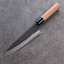  Nao Yamamoto Blue Steel Kurouchi Hammered(Maru) Gyuto 180mm Walnut Handle - Japanny - Best Japanese Knife