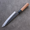 Nao Yamamoto Blue Steel Kurouchi Hammered(Maru) Gyuto 180mm Walnut Handle - Japanny - Best Japanese Knife