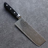 Seisuke Nami AUS10 Mirrored Finish Damascus Nakiri 165mm Black Pakka wood Handle - Japanny - Best Japanese Knife