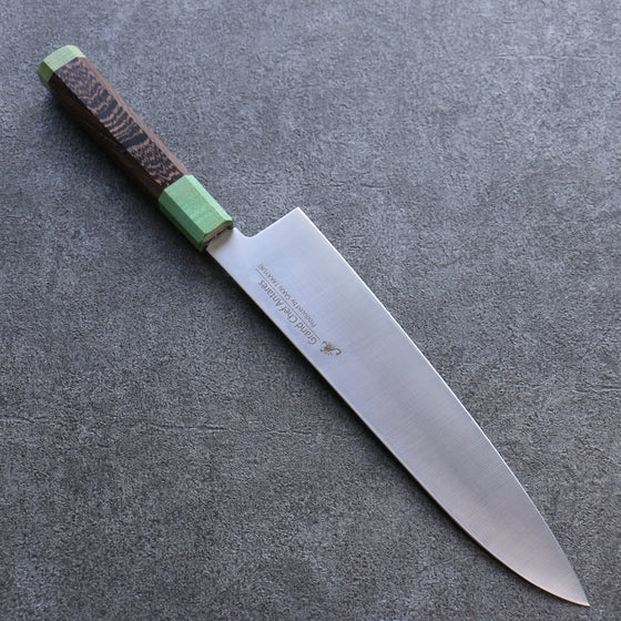 Sakai Takayuki Antares Emerald Uddeholm Swedish stain-resistant steel Gyuto 240mm Wenge (Double Green Ring) Handle - Japanny - Best Japanese Knife
