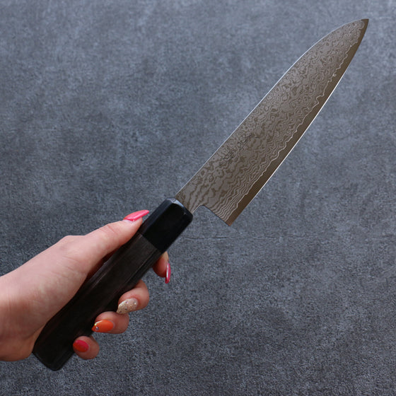 Seisuke VG10 Damascus Gyuto  180mm Gray Pakka wood Handle - Japanny - Best Japanese Knife