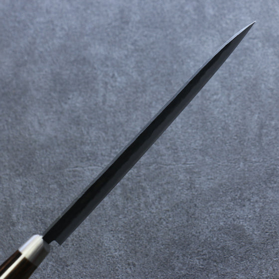 Seisuke Blue Super Black Gyuto 210mm Brown Pakka wood Handle - Japanny - Best Japanese Knife