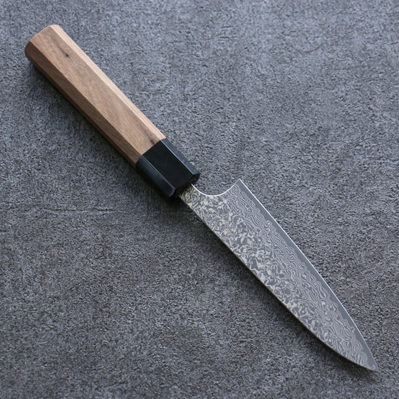 Yoshimi Kato VG10 Damascus Petty-Utility  120mm Walnut Handle - Japanny - Best Japanese Knife
