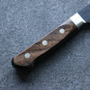 Seisuke Blue Super Black Nakiri  165mm Brown Pakka wood Handle - Japanny - Best Japanese Knife