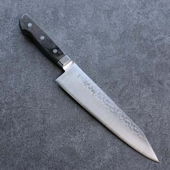 Seisuke R2/SG2 Hammered Gyuto  210mm Gray Pakka wood Handle - Japanny - Best Japanese Knife