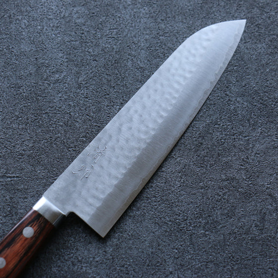 Seisuke VG1 Hammered Gyuto 180mm Mahogany Handle - Japanny - Best Japanese Knife