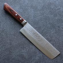  Seisuke VG1 Hammered Nakiri Japanese Knife 165mm Mahogany Handle - Japanny - Best Japanese Knife