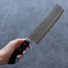 Seisuke VG10 Damascus Nakiri  165mm Black Pakka wood Handle - Japanny - Best Japanese Knife