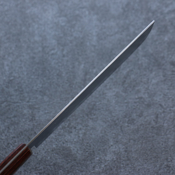 Seisuke VG1 Hammered Nakiri 165mm Mahogany Handle - Japanny - Best Japanese Knife