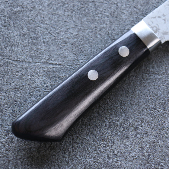 Seisuke VG10 Damascus Small Santoku 135mm Black Pakka wood Handle - Japanny - Best Japanese Knife