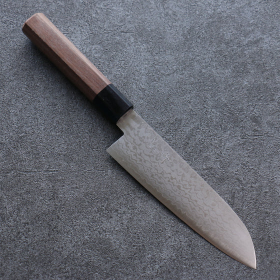 Seisuke VG10 Damascus Santoku  165mm Walnut Handle - Japanny - Best Japanese Knife
