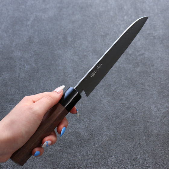 Seisuke VG10 Damascus Santoku 165mm Walnut Handle - Japanny - Best Japanese Knife