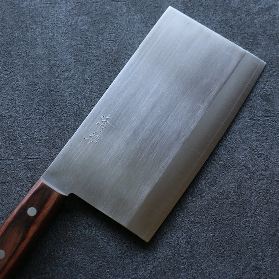 Seisuke VG10 Kasumitogi Chinese Cleaver  180mm Mahogany Handle - Japanny - Best Japanese Knife
