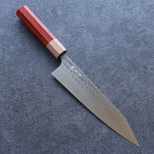  Yoshimi Kato Minamo R2/SG2 Hammered Kiritsuke Gyuto  210mm Padoauk Handle - Japanny - Best Japanese Knife