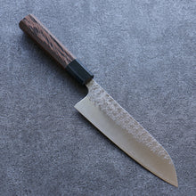  Yoshimi Kato Minamo R2/SG2 Hammered Santoku 165mm Wenge Handle - Japanny - Best Japanese Knife