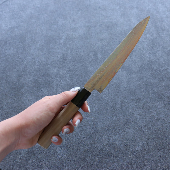 Misuzu AUS10 Damascus Migaki Finished Petty-Utility 150mm Magnolia Handle - Japanny - Best Japanese Knife