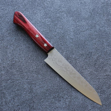  Katsushige Anryu VG10 Damascus Petty-Utility 135mm Red Pakka wood Handle - Japanny - Best Japanese Knife