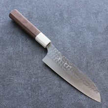  Yu Kurosaki Senko Ei R2/SG2 Hammered Santoku 165mm Walnut Handle - Japanny - Best Japanese Knife
