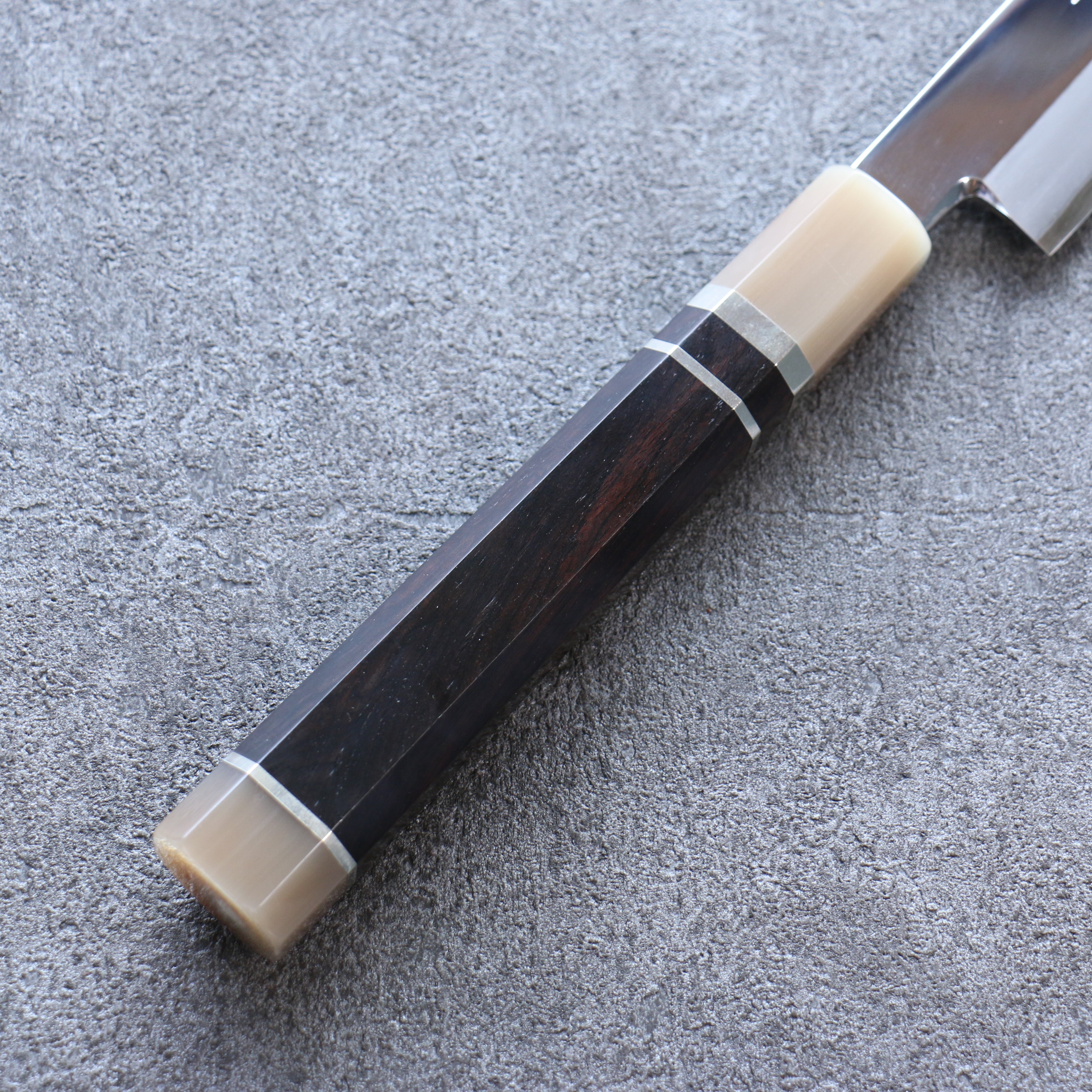Sakai Takayuki Zangetsu Silver Steel No.3 Mirrored Finish Sakimaru Yanagiba Japanese Knife 330mm Ebony Wood Handle with Sheath - Japanny - Best Japanese Knife