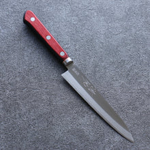  Seisuke Blue Super Migaki Finished Petty-Utility 145mm Red and Black Pakka wood Handle - Japanny - Best Japanese Knife